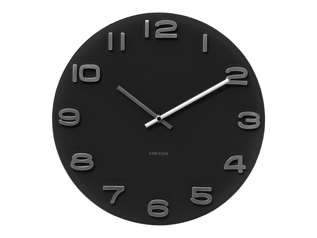 Karlsson Wall Clock Vintage Black 22409 24512 24513 byers jewellers