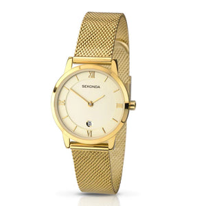 Sekonda Ladies Gold Mesh Band Watch #25333