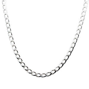 Sterling Silver Diamond Cut Curb Chain 50cm #