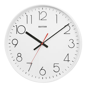 Rhythm Wall Clock 3D Numerals White #