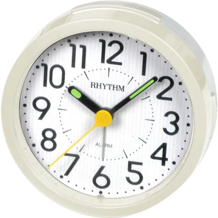 Rhythm Alarm Clock Super Silent - White # 25494