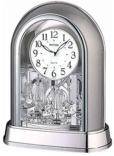 Rhythm Silver Case Anniversary Clock # 23536