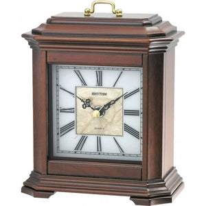 Rhythm Wooden Sea Shell Dial Mantle Clock #20839