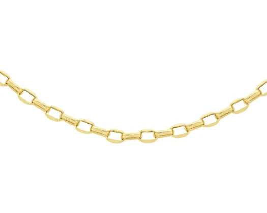 9ct Yellow Gold Hollow Oval Belcher 50cm #24931