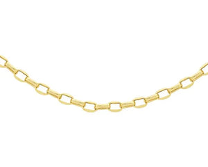 9ct Yellow Gold Hollow Oval Belcher 50cm #24931