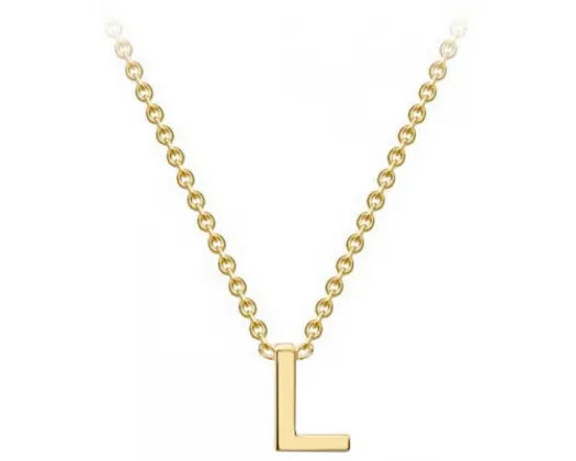 9ct Yellow Gold Initial 'L' Pendant #23855