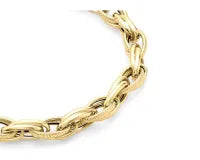 9ct Yellow Gold Chain Link Bracelet 18.5cm #
