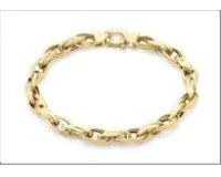 9ct Yellow Gold Chain Link Bracelet 18.5cm #