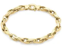 9ct Yellow Gold Chain Link Bracelet 18.5cm #