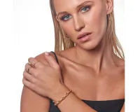 9ct Yellow Gold Chain Link Bracelet 18.5cm #