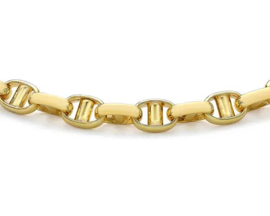 9ct Yellow Gold Hollow Rambo Bracelet #24693