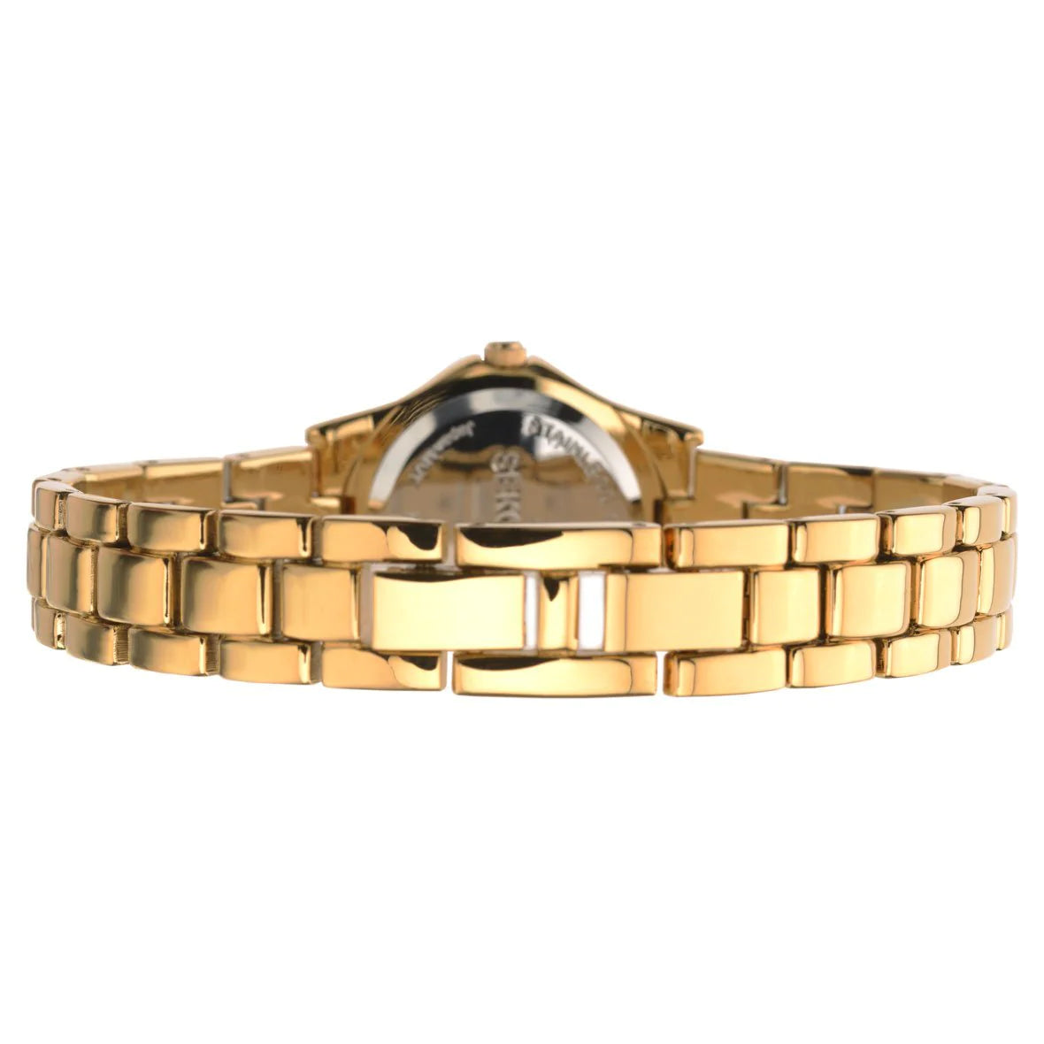 Sekonda Ladies Gold Dial Gold Stones Set Gold Bracelet Watch #