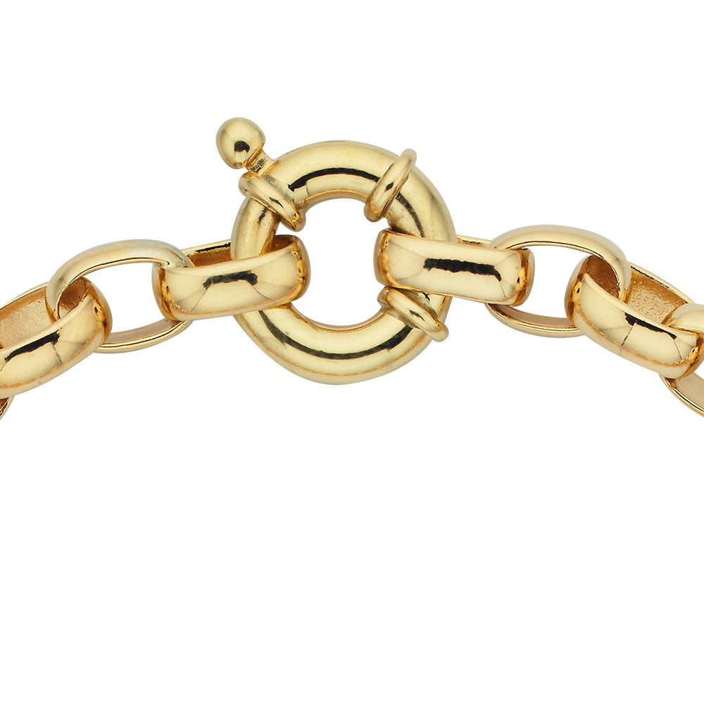 9ct Yellow Gold Smallest Oval Belcher Bracelet #20965