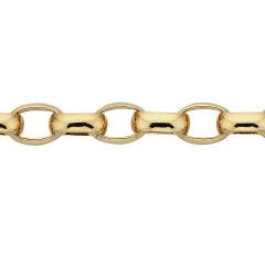 9ct Yellow Gold Smallest Oval Belcher Bracelet #20965