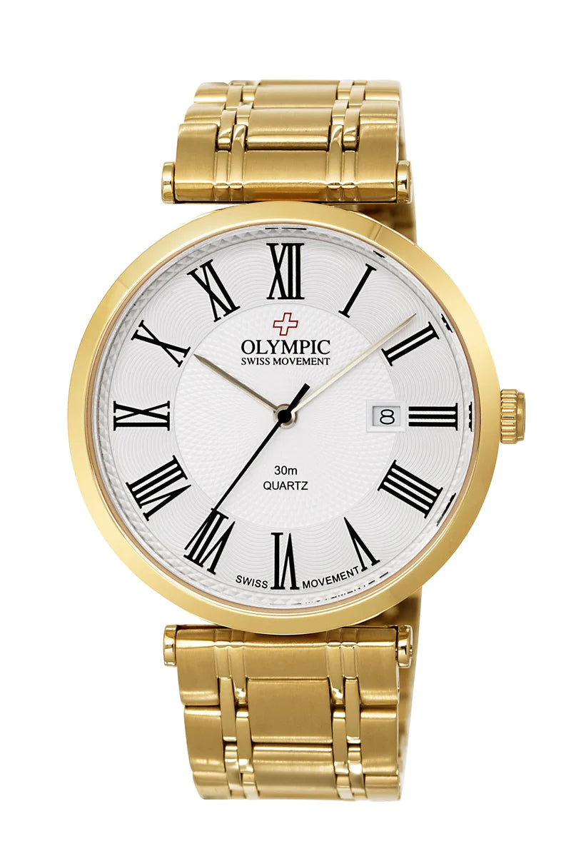 Olympic Gents Classic Gold Watch #