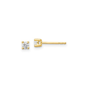 9ct Yellow Gold 0.26ct 4 Claw Diamond Earrings #25380
