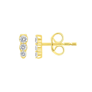 9ct Yellow Gold 0.16ct Diamond Stud Earrings #25481