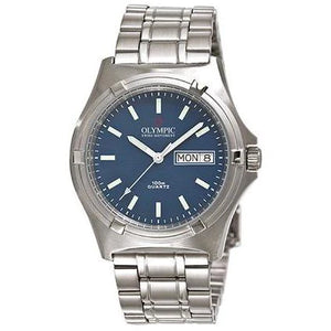 Olympic Gents Workwatch Blue Index Bracelet Watch #24441