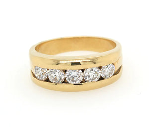 18ct Yellow Gold 5 Stone 1ct Diamond Ring #17825