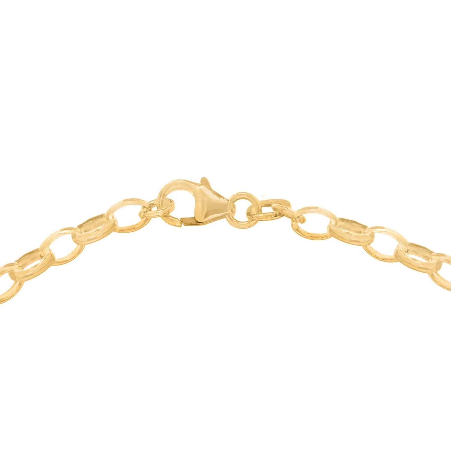 9ct Yellow Gold Hollow Oval Belcher Bracelet #