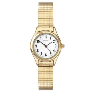 Sekonda Ladies Classic Gold Colour Expander White Face Watch #25337