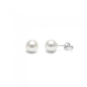 10ct Yellow Gold Freshwater 5mm White Pearl Studs #24601