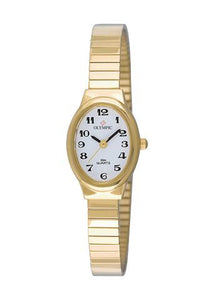 Olympic Ladies Expanding PVD Plated Oval Watch #24361