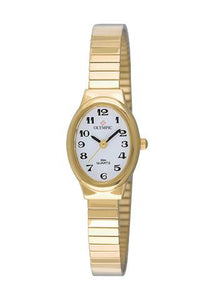 Olympic Ladies Expanding PVD Plated Oval Watch #24881