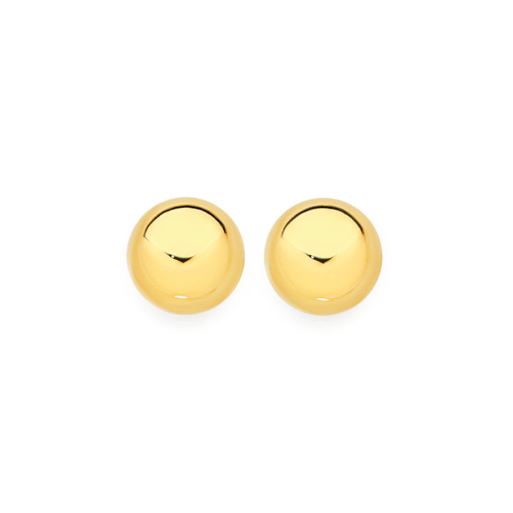 9ct Yellow Gold 5mm Round Ball Studs #24818