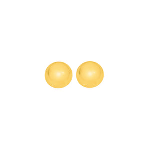 9ct Yellow Gold 6mm Round Ball Studs #24819