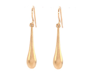 9ct Yellow Gold Tear Drop Earrings #