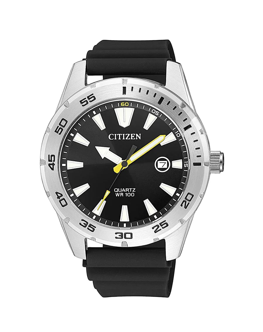 Citizen Gents Quartz Black Dial Watch #25204