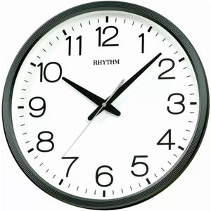 Rhythm Wall Clock with 3D Numerals (Black) #25301