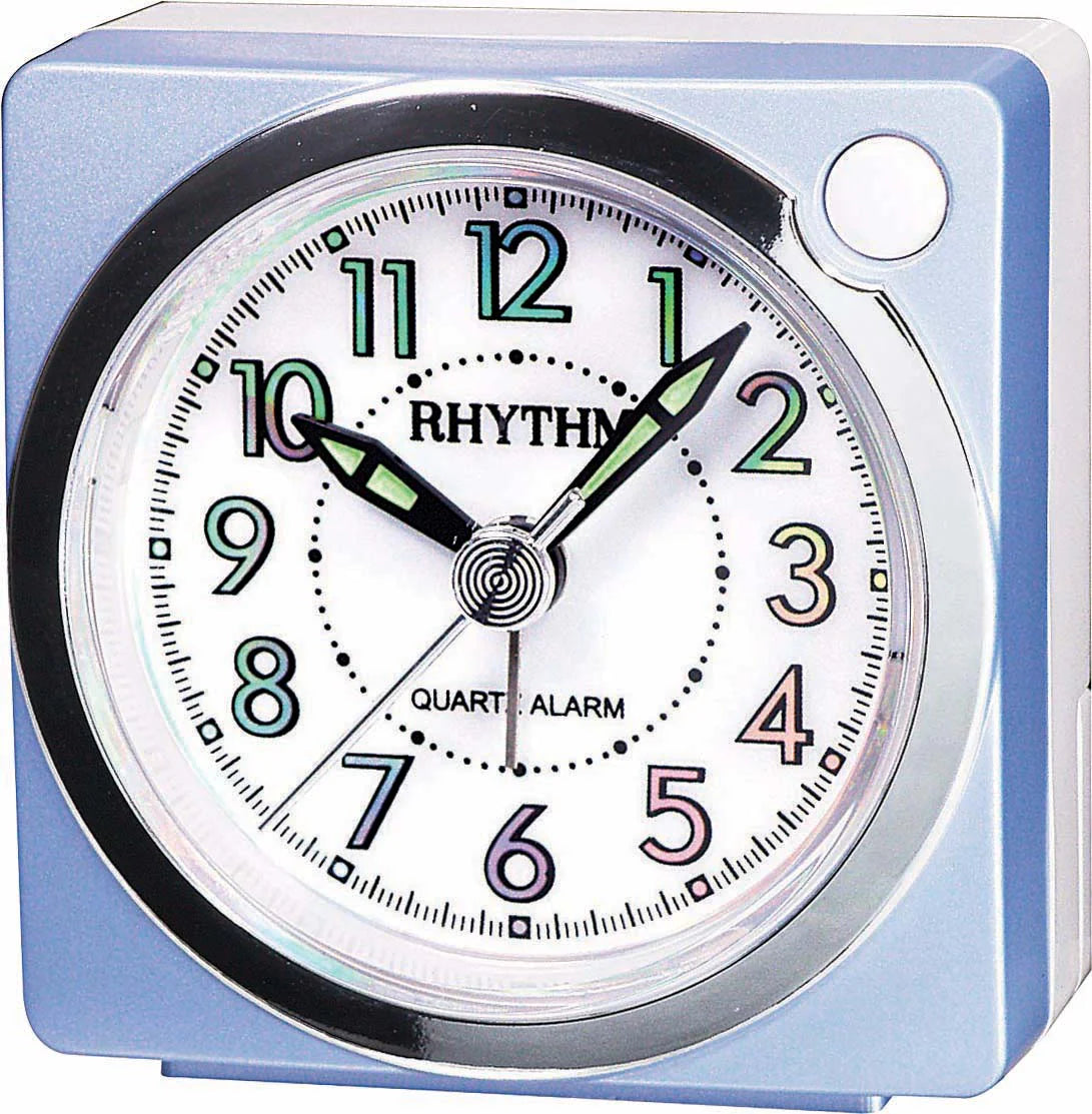 Rhythm Pearl Blue Alarm Clock #