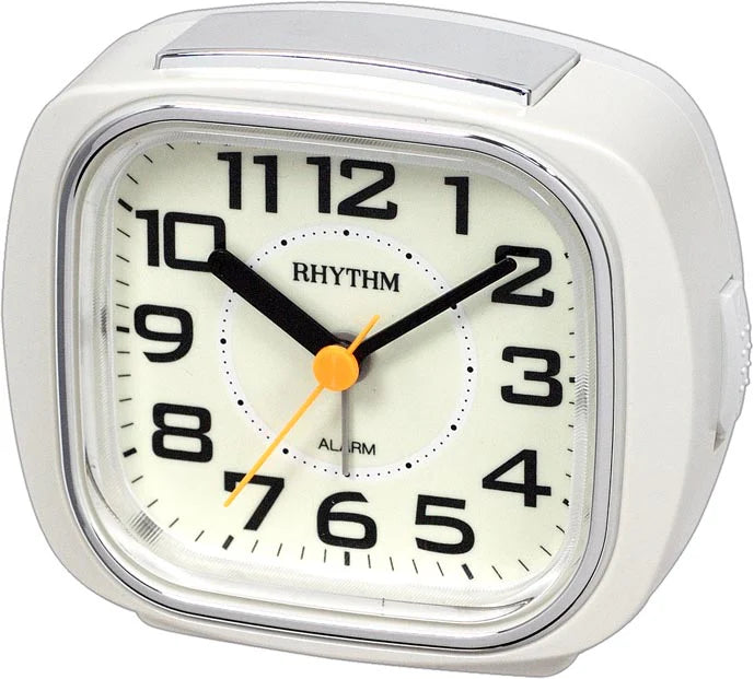 Rhythm Alarm Clock White #