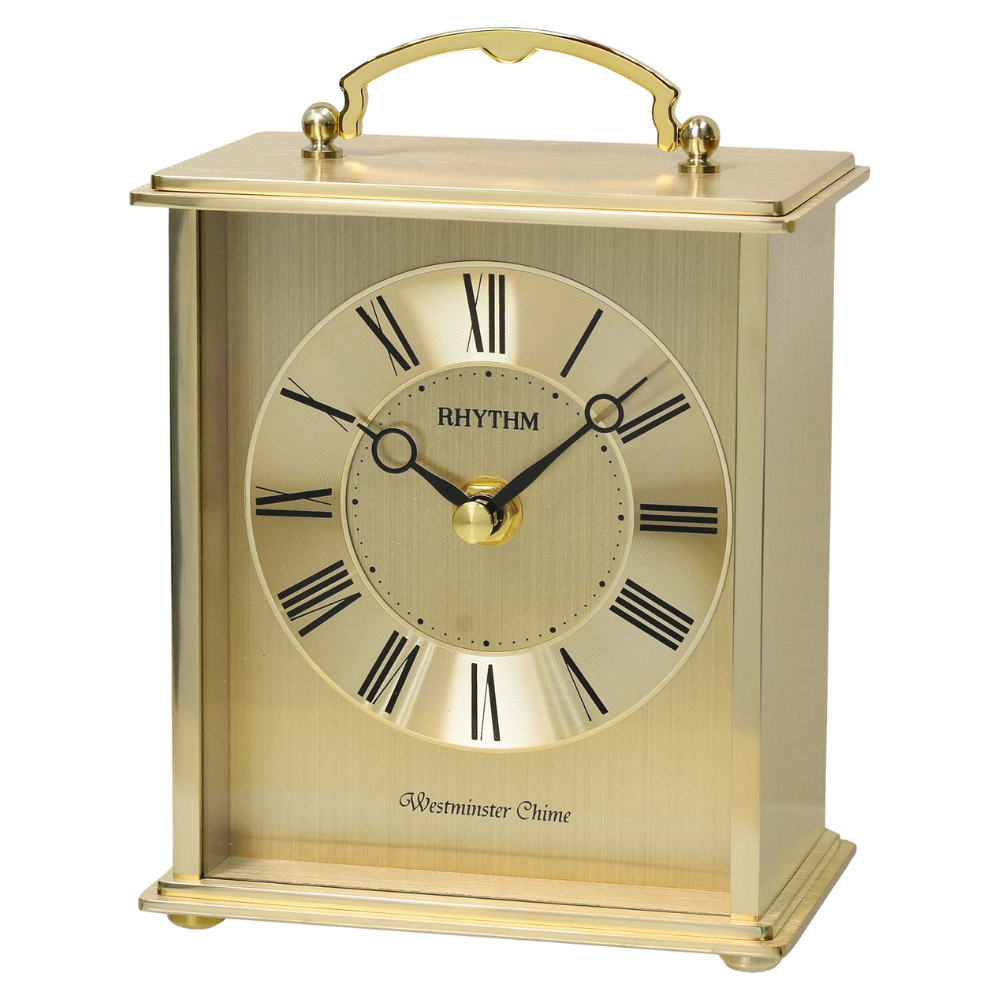 Rhythm Brass Finish Carriage Clock #24435