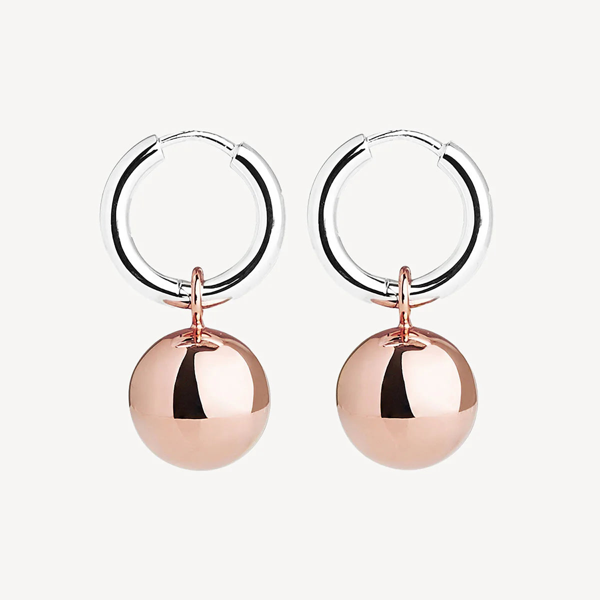 Najo Shayla Silver & Rose Gold Earrings #25347