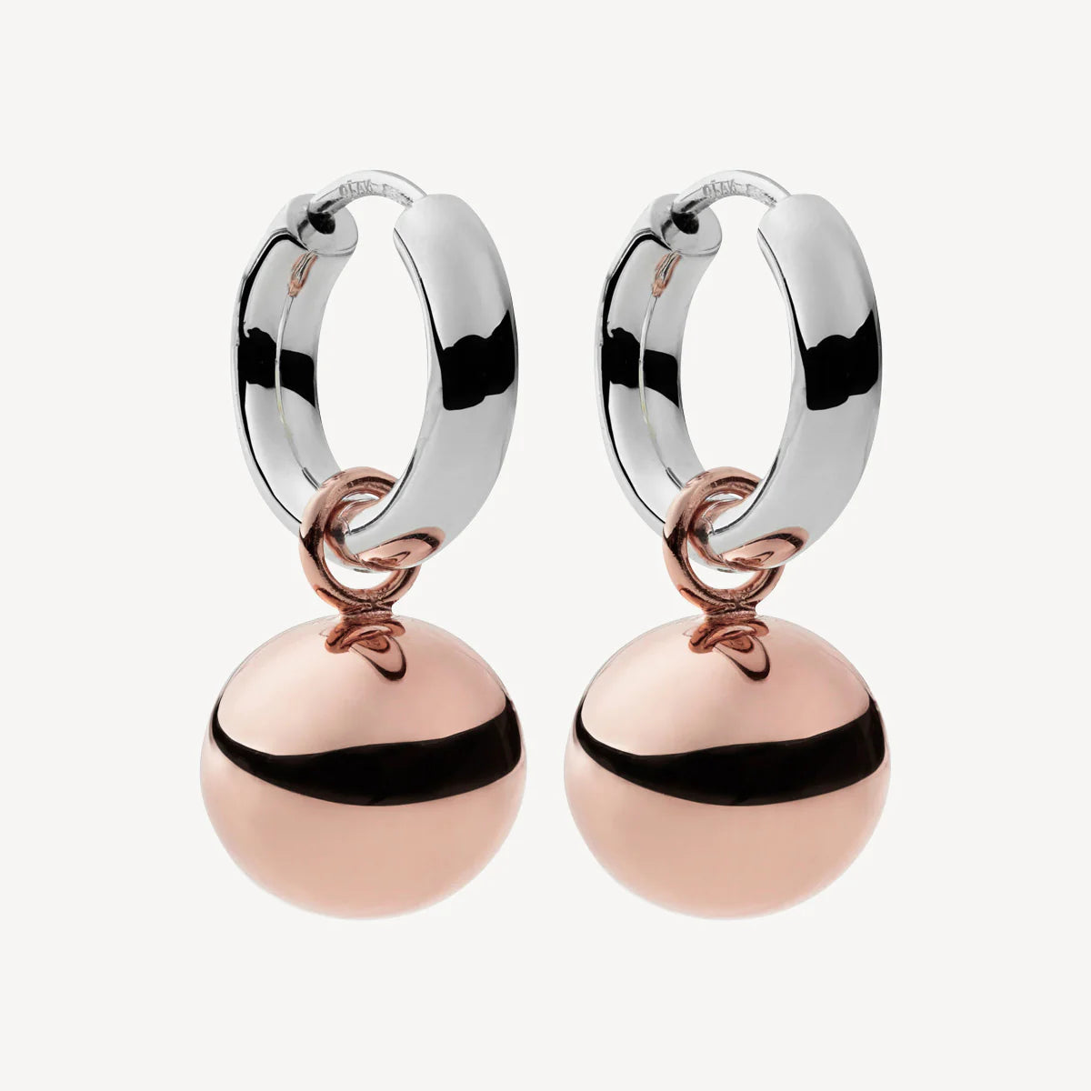 Najo Shayla Silver & Rose Gold Earrings #25347