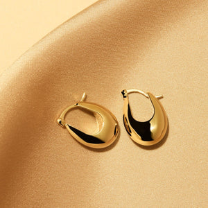 Najo Cloudland Hoop Yellow Gold Plated Earrings #