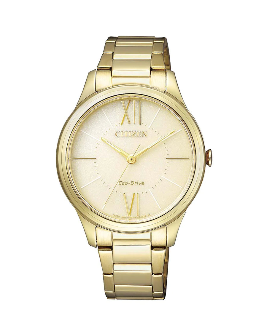 Citizen Eco-Drive Ladies Gold Dial Watch #21811