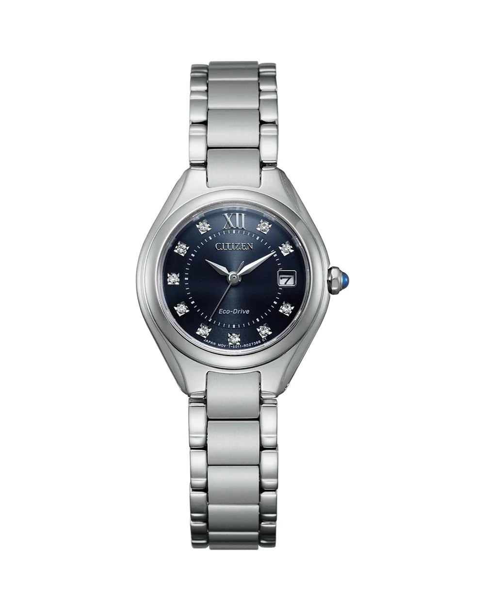 Citizen Eco-Drive Ladies Stainless Steel Blue Faced Watch #22908