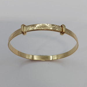 Sterling Silver Childs Gold Plated Expanding Bangle #25423