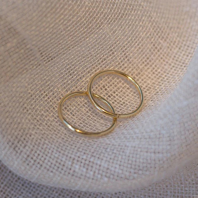 9ct Yellow Gold Sleeper 14MM Sleeper Earring #