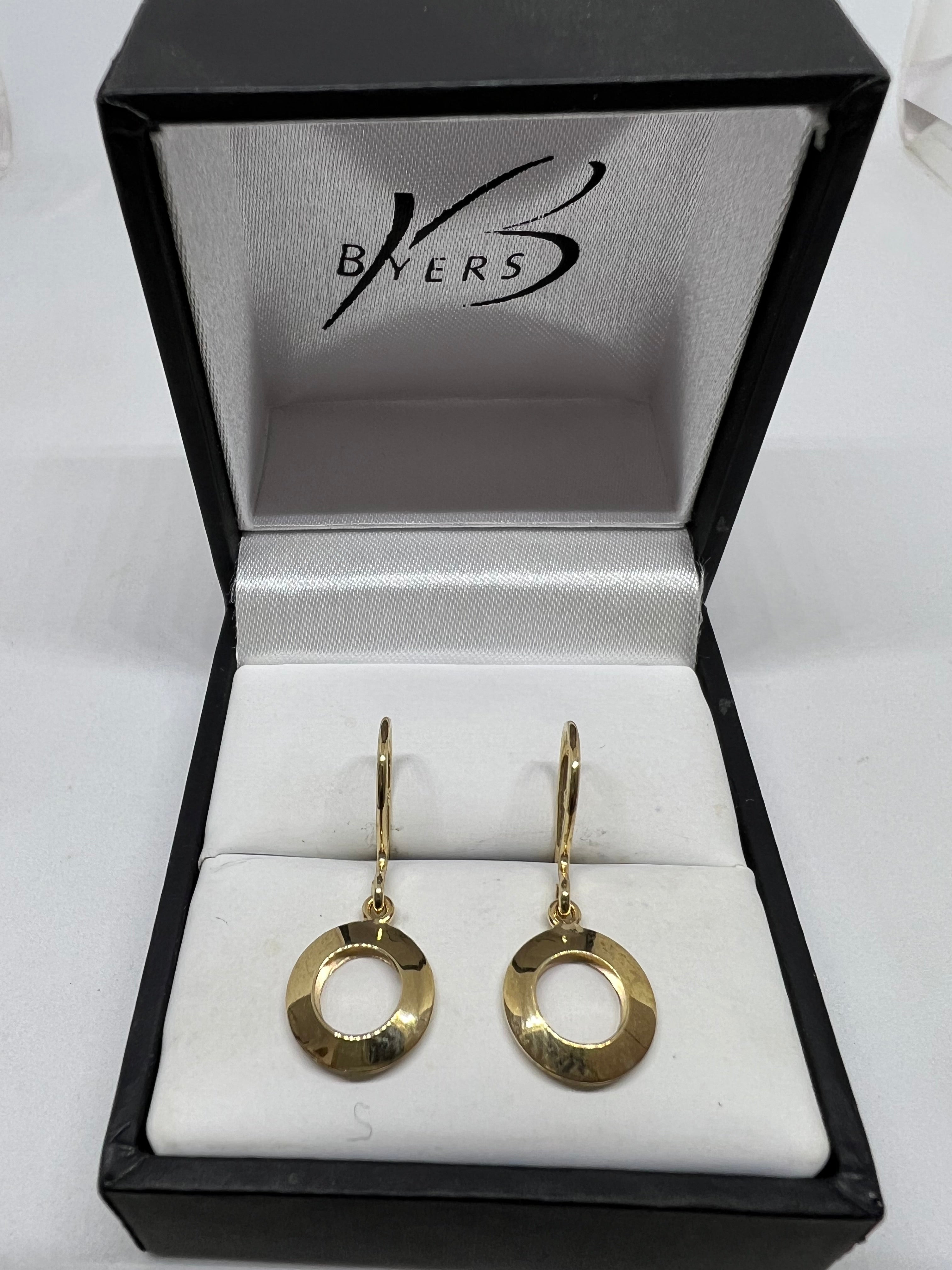 9ct Yellow Gold Full Circle Earrings #15270