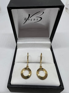 9ct Yellow Gold Full Circle Earrings #15270