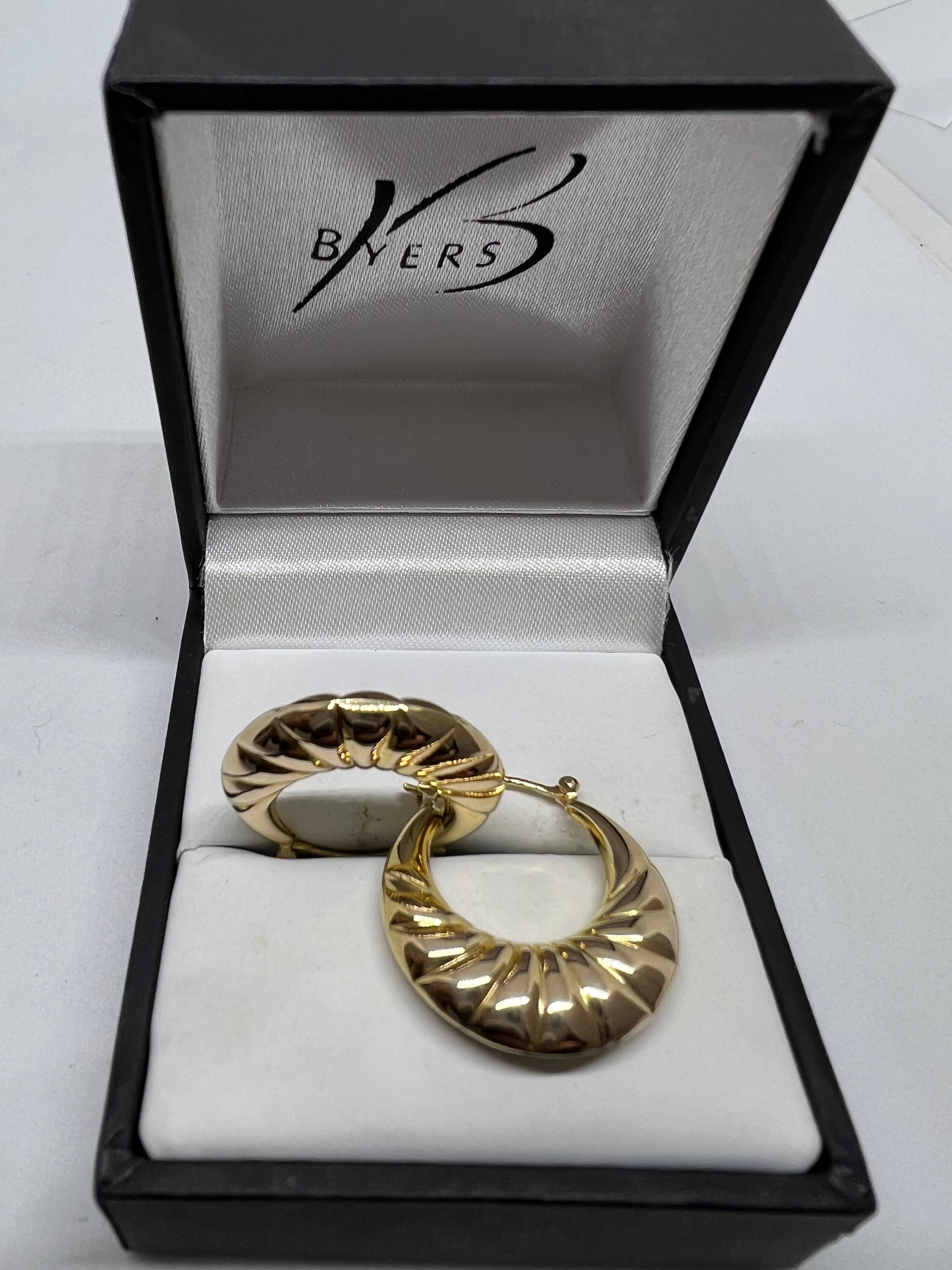 9ct Yellow Gold Drop Earrings #