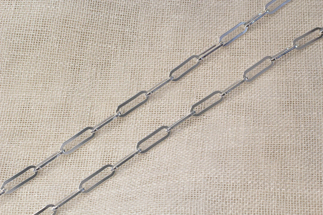 Sterling Silver Paper Clip Chain 50cm #