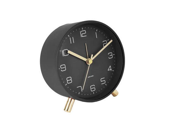 Karlsson Lofty Black Alarm Clock #23840