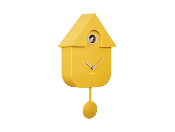 Karlsson Modern Cuckoo Clock - Bright Yellow #