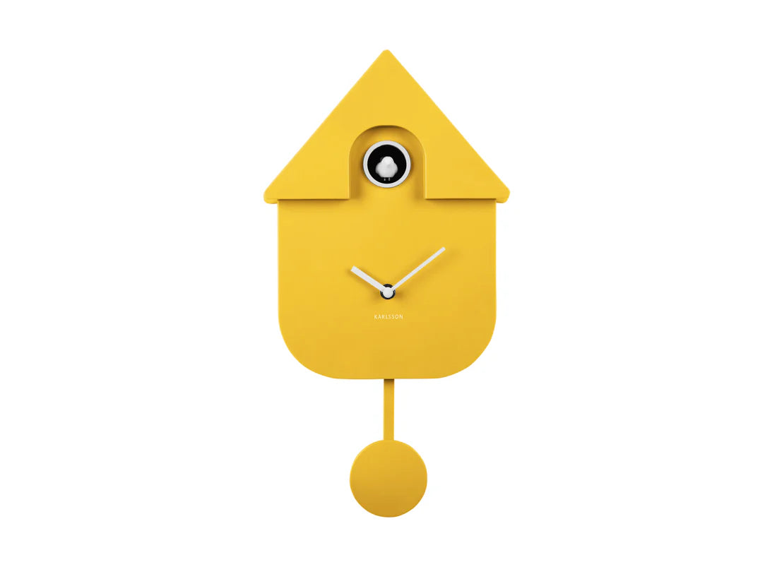 Karlsson Modern Cuckoo Clock - Bright Yellow #